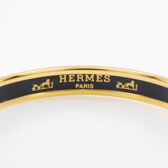 Hermes HERMES enamel bangle, cloisonné, gold plated, made in Australia, red, ... - Picture 4 of 7